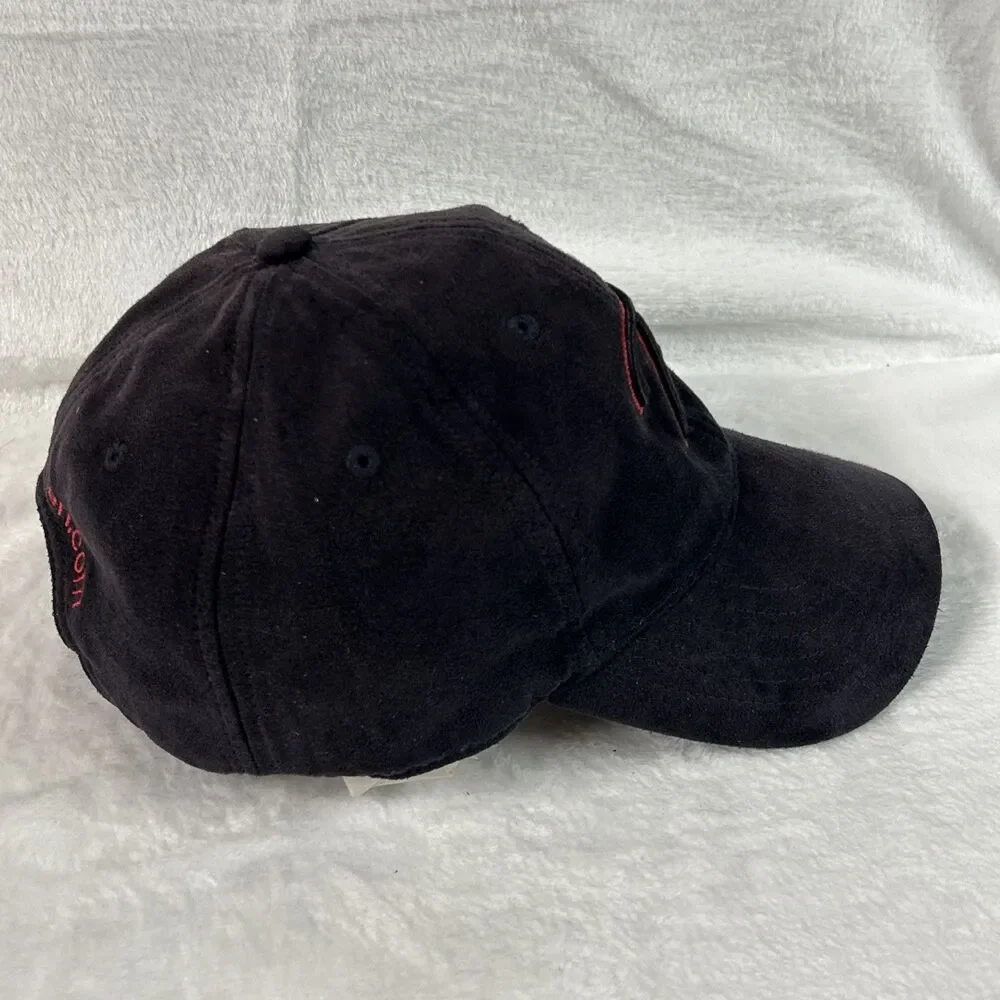Fersten Worldwide Velvet Black/Navy Blue Mens Hat Adjustable Ball Cap Baseball